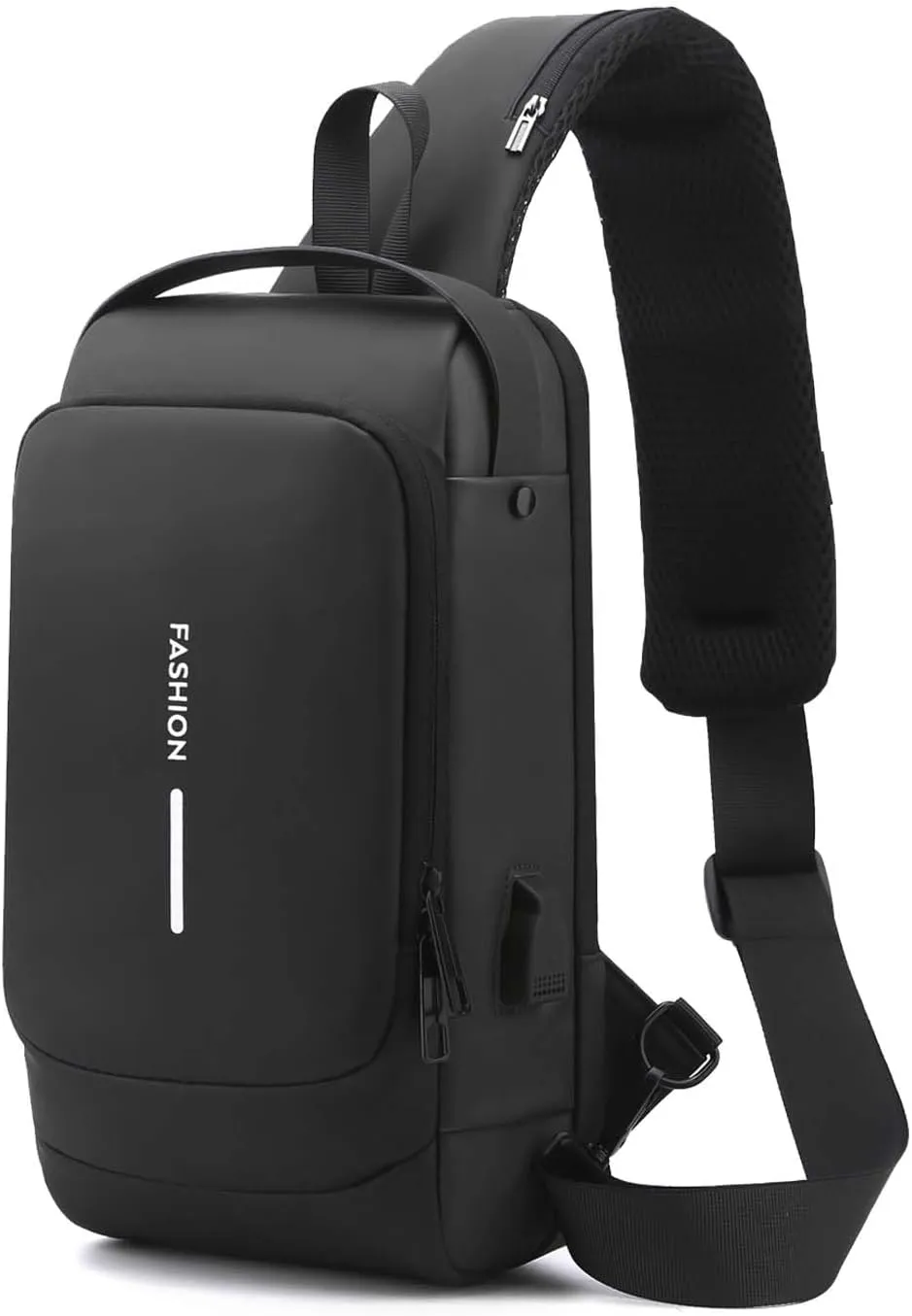 Men's and Women's Anti theft crossbody bag, Sling Bag USB Chest Bag, Shoulder bags crossbody