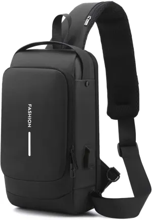 Men's and Women's Anti theft crossbody bag, Sling Bag USB Chest Bag, Shoulder bags crossbody