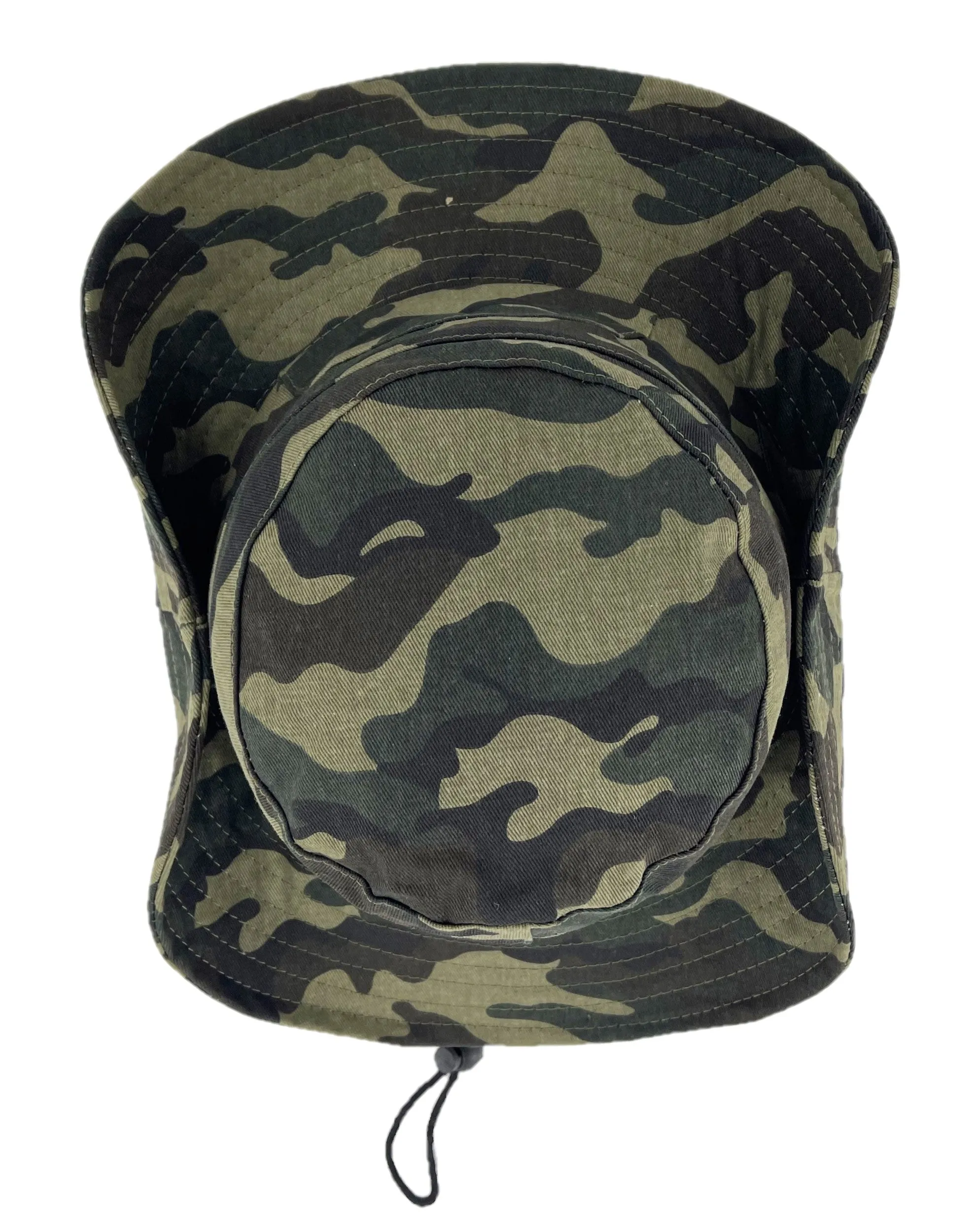 Men's Camo Print Wide-Brimmed Cowboy Hat Safari Bush Sun Hat