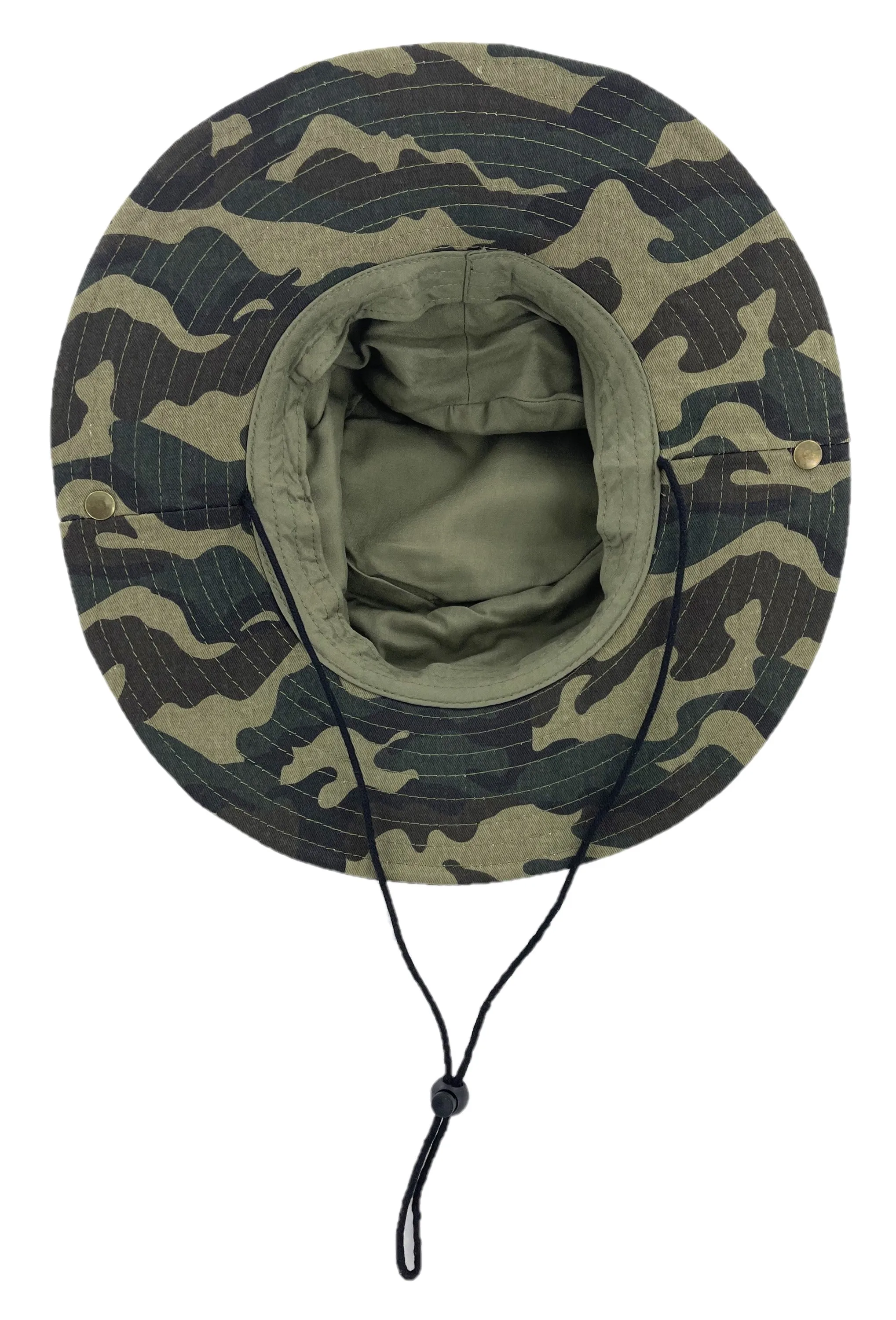 Men's Camo Print Wide-Brimmed Cowboy Hat Safari Bush Sun Hat