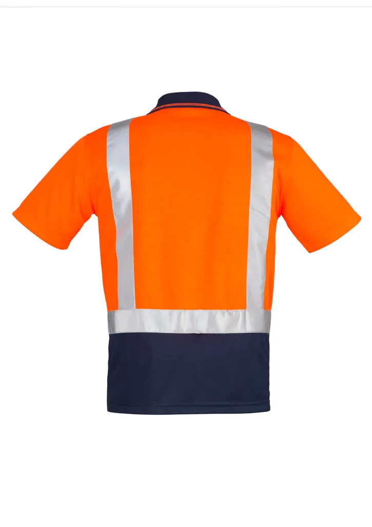Mens Hi Vis Spliced S/S Polo - Shoulder Taped