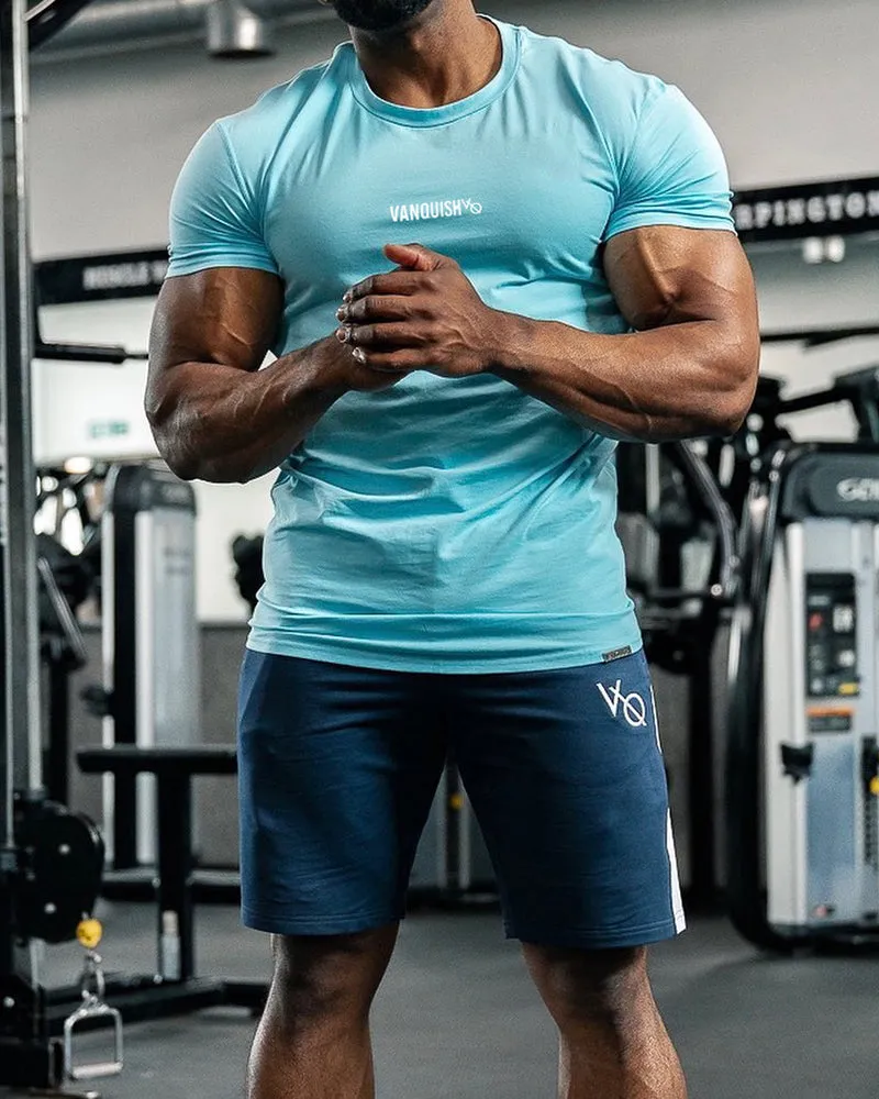 Men's Solid Color Printed Sports Wear T-shirt M-2XL