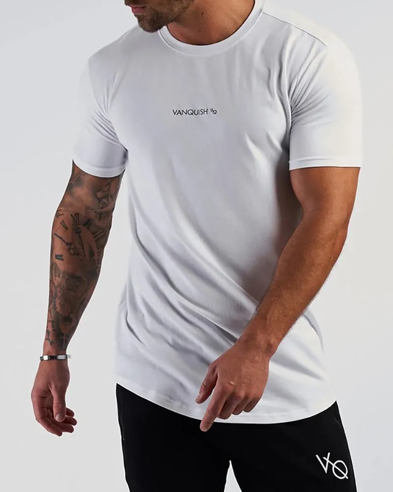 Men's Solid Color Printed Sports Wear T-shirt M-2XL