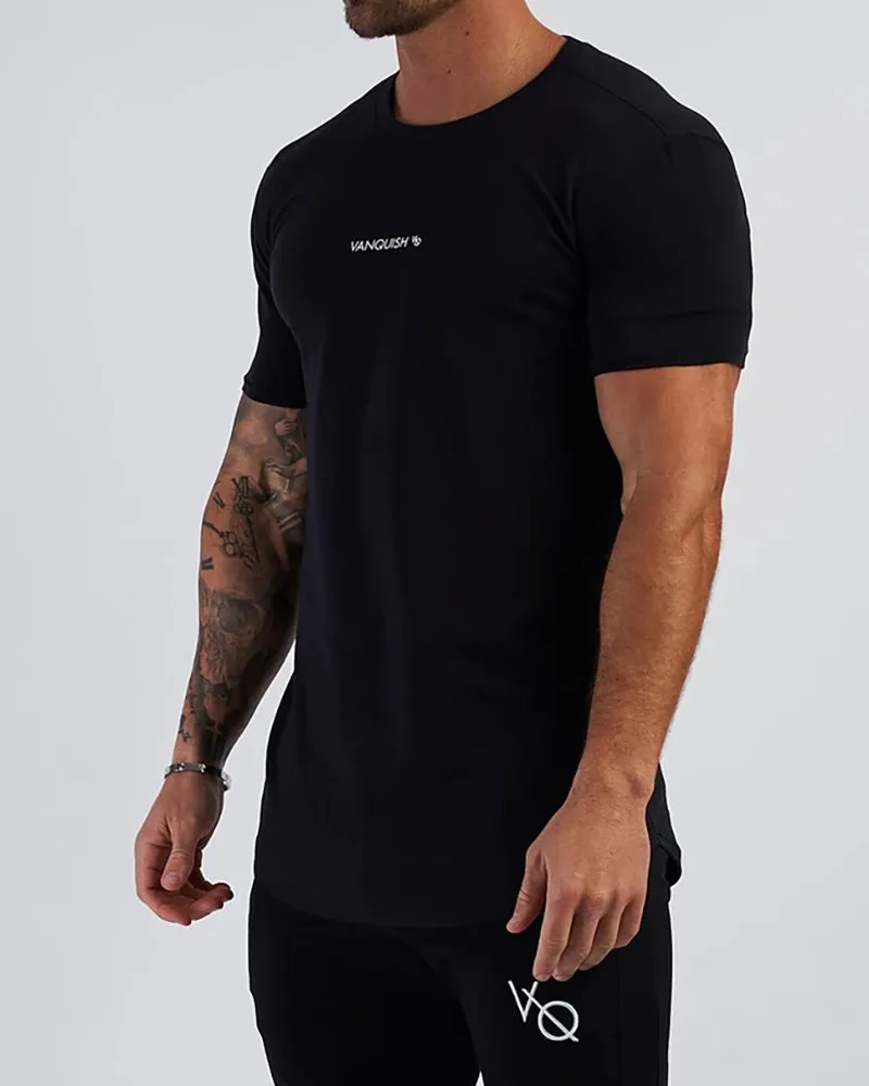 Men's Solid Color Printed Sports Wear T-shirt M-2XL