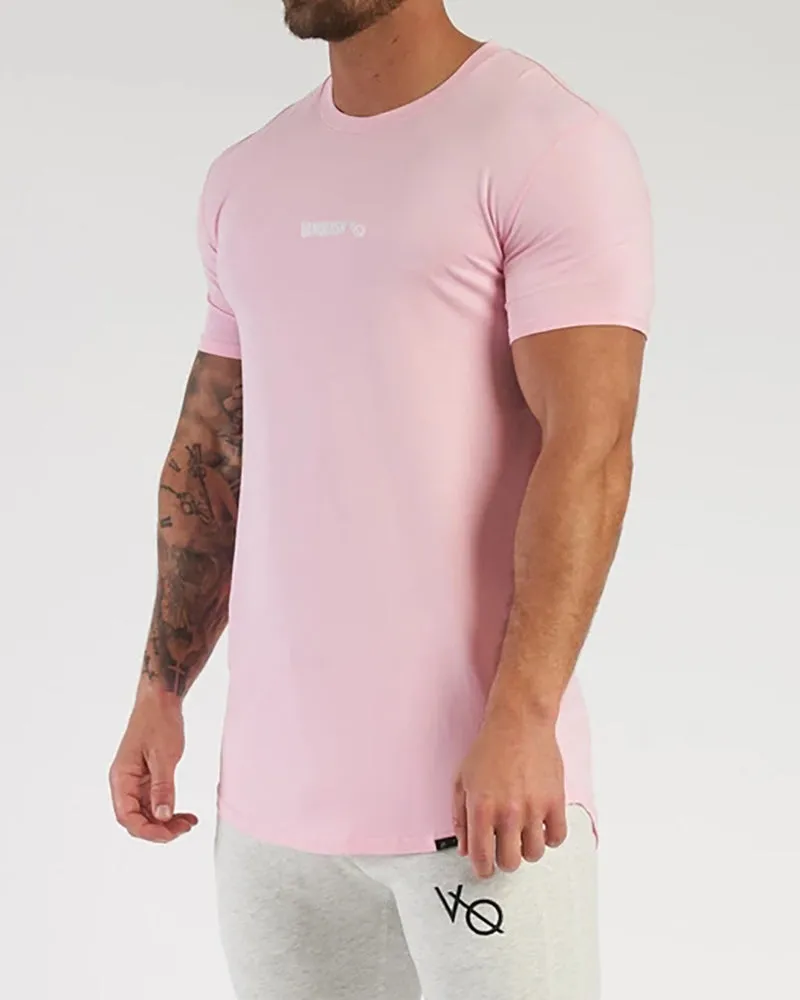 Men's Solid Color Printed Sports Wear T-shirt M-2XL