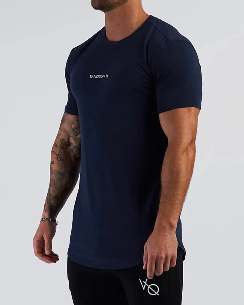 Men's Solid Color Printed Sports Wear T-shirt M-2XL