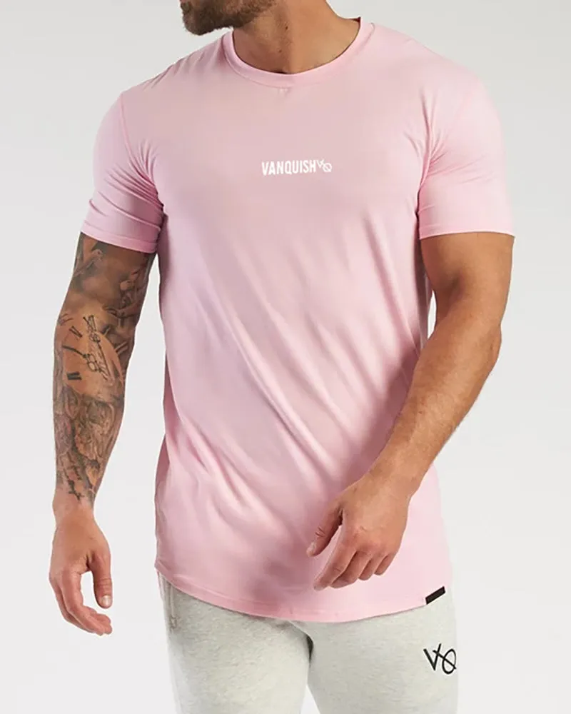 Men's Solid Color Printed Sports Wear T-shirt M-2XL