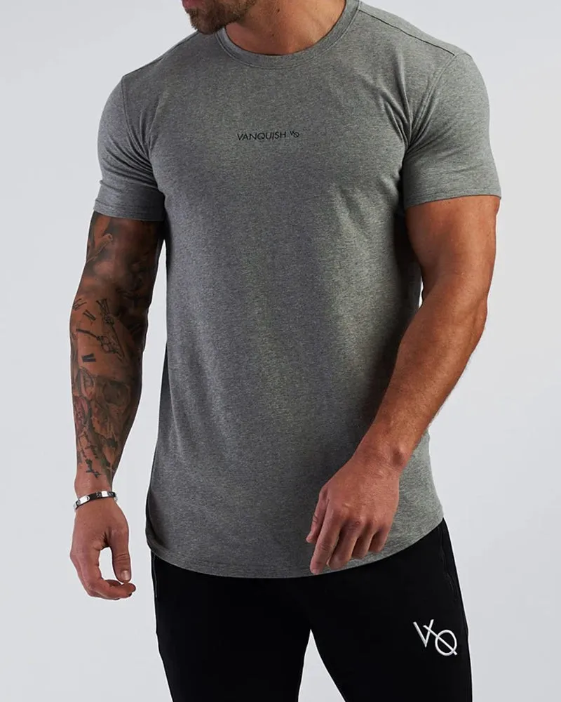 Men's Solid Color Printed Sports Wear T-shirt M-2XL
