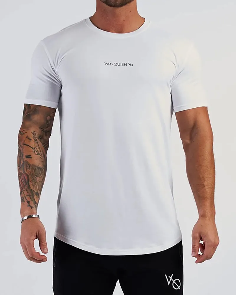 Men's Solid Color Printed Sports Wear T-shirt M-2XL