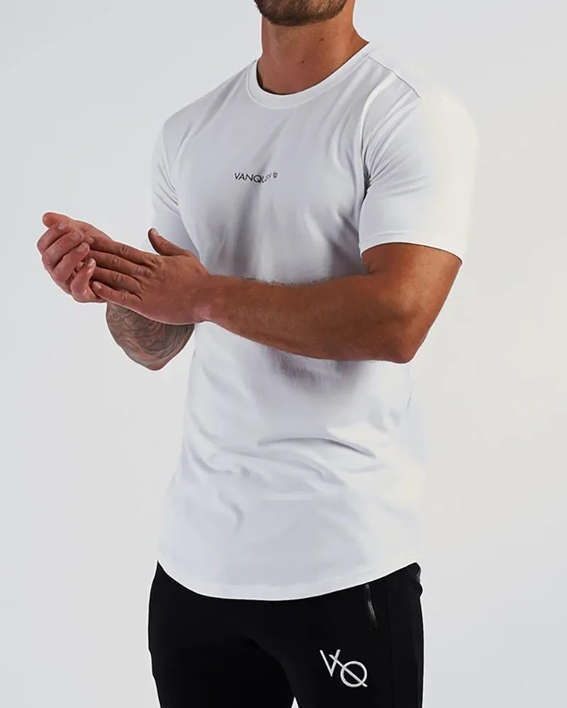 Men's Solid Color Printed Sports Wear T-shirt M-2XL