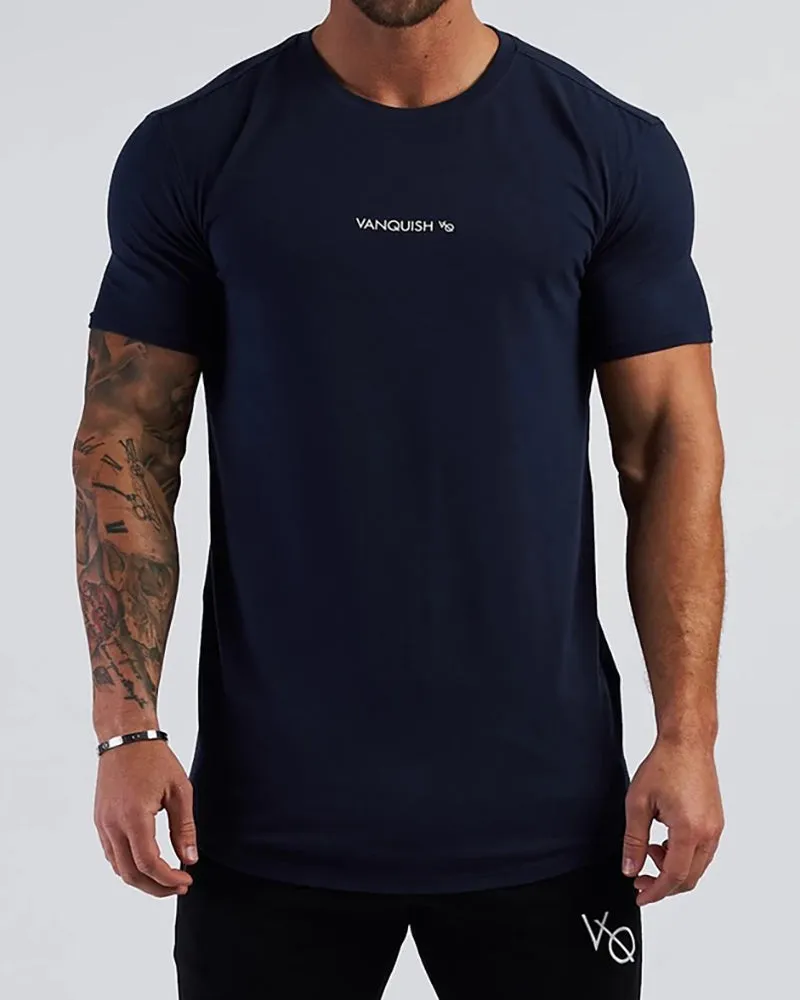 Men's Solid Color Printed Sports Wear T-shirt M-2XL