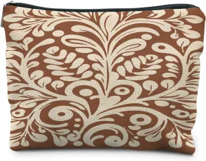 Mexican Gifts for Women, Mexican Mom Gifts, Mexican Cosmetic Bag for Women, Vintage Mexican Talavera Art Makeup Bag, Retro Floral Makeup Pouch