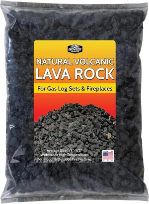 Midwest Hearth Natural Lava Rock Granules for Gas Log Sets and Fireplaces (5-lb Bag)