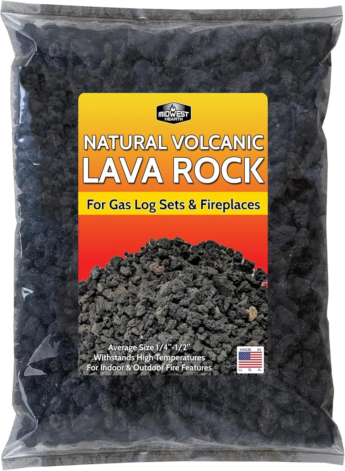 Midwest Hearth Natural Lava Rock Granules for Gas Log Sets and Fireplaces (5-lb Bag)