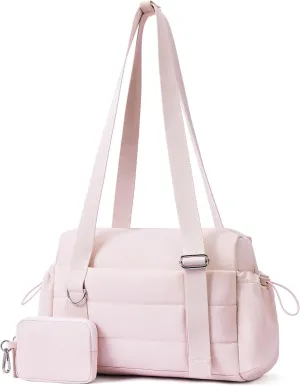 Mini Gym Bag for Women Girls Small Gym Tote Bag with Wet Compartment Waterproof Travel Duffle Bag Cute Workout Sport Bag (Pink)