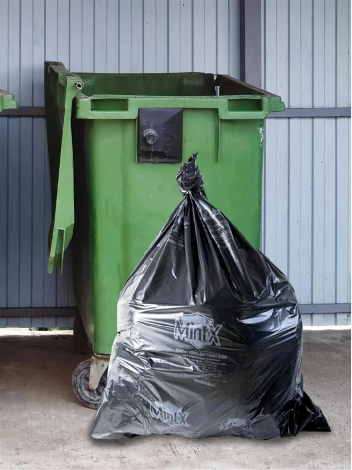 Mint-X Rodent Repellent Trash Bags, 1.3 Mil, Flat Seal, 46" Height x 33" Length, Black (Pack of 100) - MX3346XHB