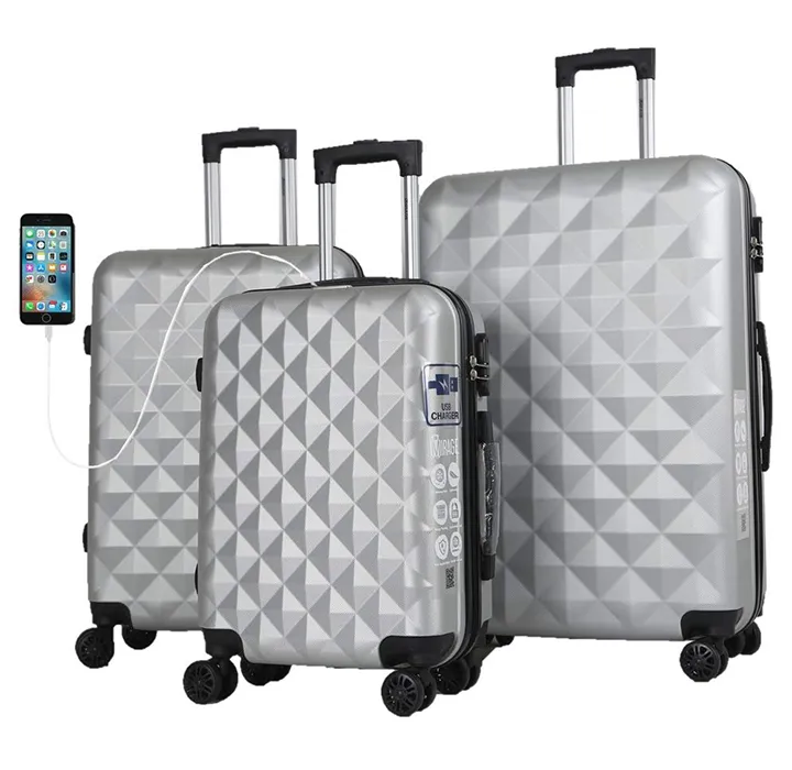 Mirage Eureka 3-Piece Hardside USB Port Luggage Set