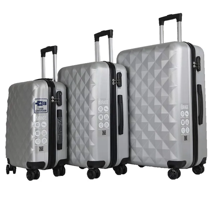 Mirage Eureka 3-Piece Hardside USB Port Luggage Set