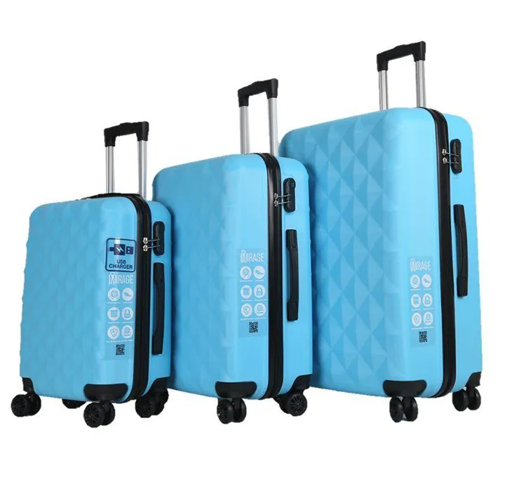 Mirage Eureka 3-Piece Hardside USB Port Luggage Set