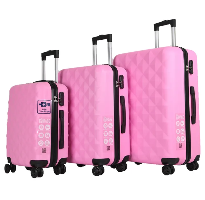 Mirage Eureka 3-Piece Hardside USB Port Luggage Set