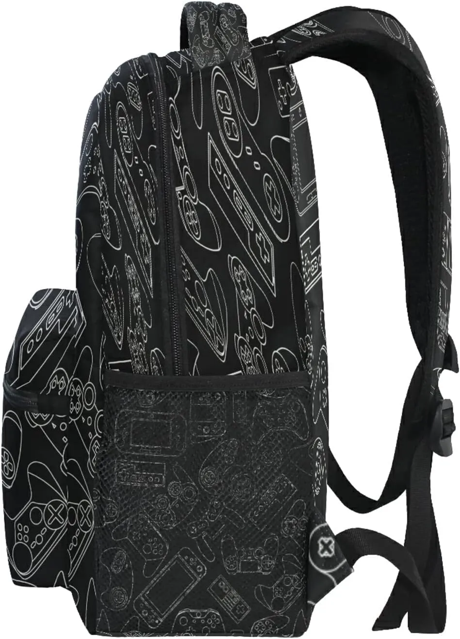 MNSRUU Gamepad School Backpack for Kid 5-12 yrs,Game Controller Backpack Boy School Bag