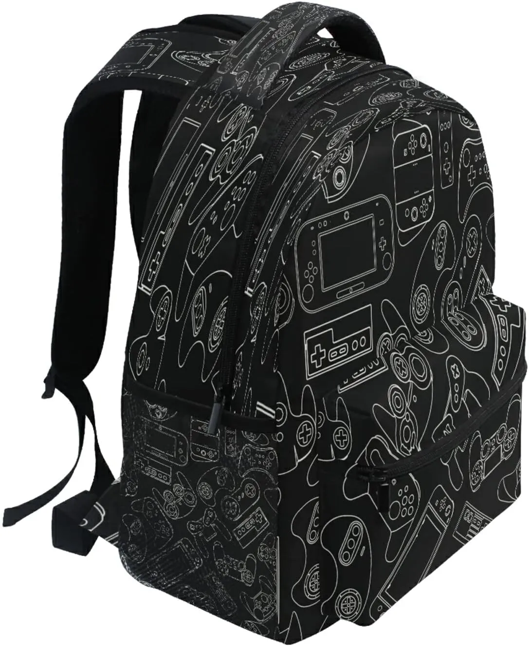MNSRUU Gamepad School Backpack for Kid 5-12 yrs,Game Controller Backpack Boy School Bag
