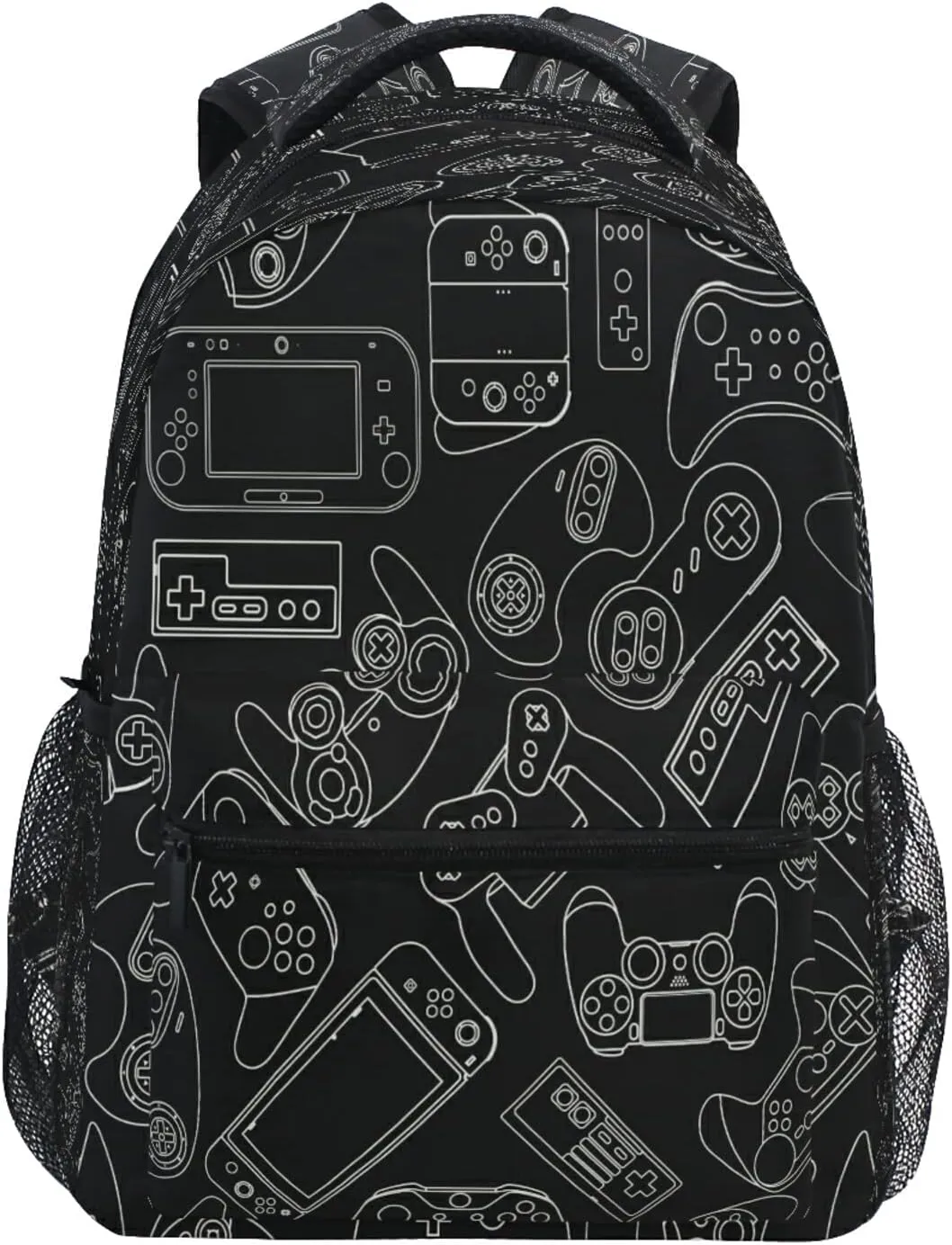 MNSRUU Gamepad School Backpack for Kid 5-12 yrs,Game Controller Backpack Boy School Bag