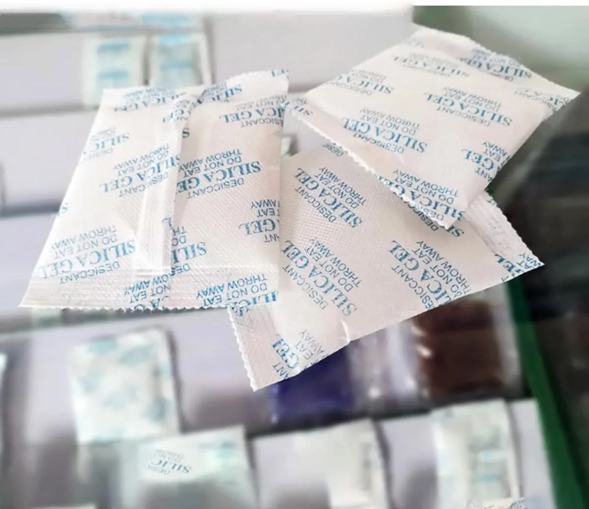 Moisture Absorbers Silica Packets 50 Gram 10 Packs Food Grade Silica Gel Desiccant Packs Moisture Control Dehumidifier Bags for Storage