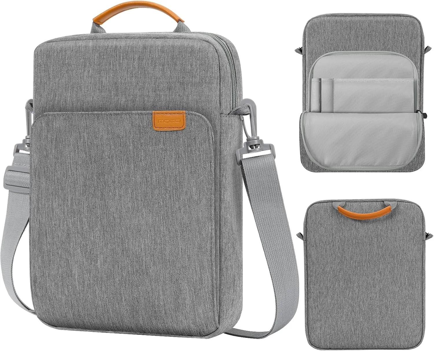 MoKo 13.3-14 Inch Laptop Sleeve Bag Fits MacBook Pro M3/M2 14" 2023, MacBook Pro 13" M2, New MacBook Air 13.6" M3/M2 2024/2022,Tab S8 Ultra 14.6",Handle Carrying Case with Shoulder Strap, Dark Gray