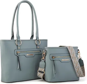 Montana West 2Pcs Handbags Sets for Women Large Tote Bags Cute Crossbody Purses