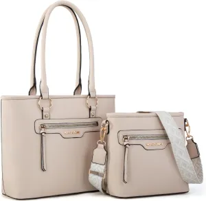 Montana West 2Pcs Handbags Sets for Women Large Tote Bags Cute Crossbody Purses