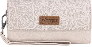 Montana West X Wrangler Western Wallets for Women Trifold Wristlet Wallets Large Capacity Women Clutch Wallet with Coin Purse