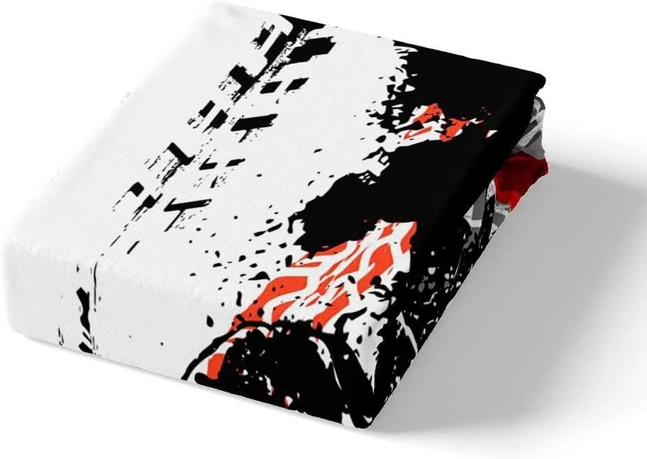 Motorcycle Bedding Set Full Size Motocross Racer Tie Dye Duvet Cover Extreme Sport Theme Comforter Cover For Kids Teen Boys Young Man Vehicle Rider Tournment Quilt Cover With 2 Pillow Cases Black Red