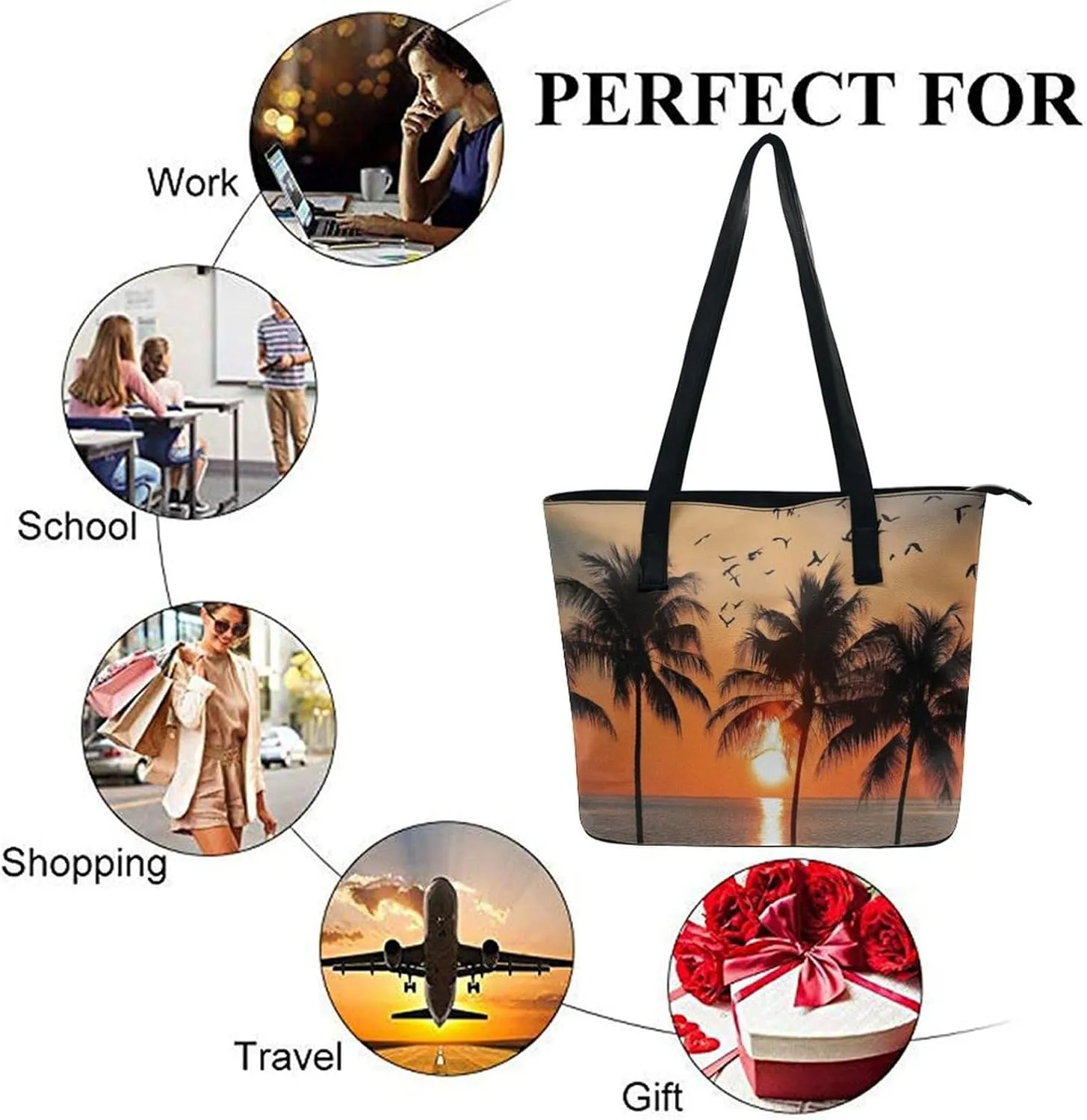 Multifunction Tote Handbags Casual Purse Bags for Women Travel Shoulder Bag