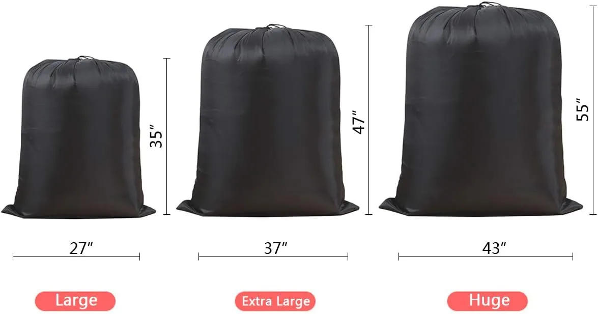 Multipurpose Extra Large Laundry Bag Storage Bag (37"x47", Black)