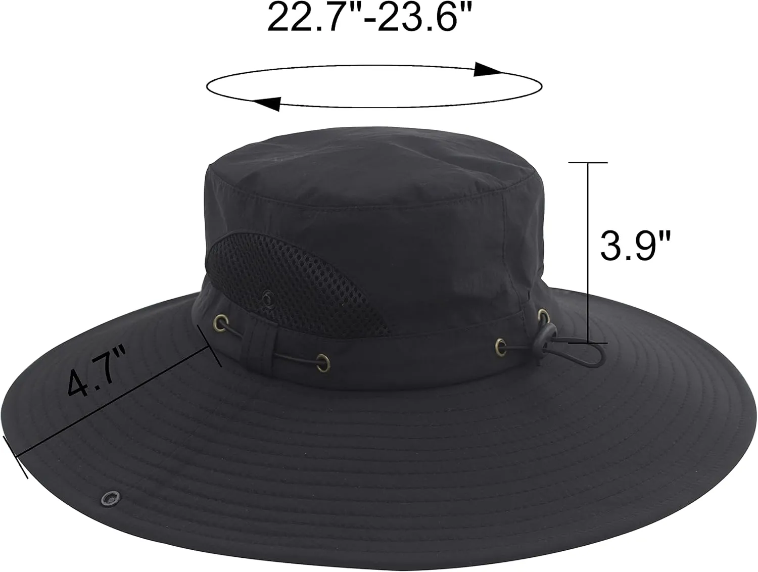 Muryobao Mens Sun Hats UPF 50  Waterproof Mesh Wide Brim Bucket Fishing Hat