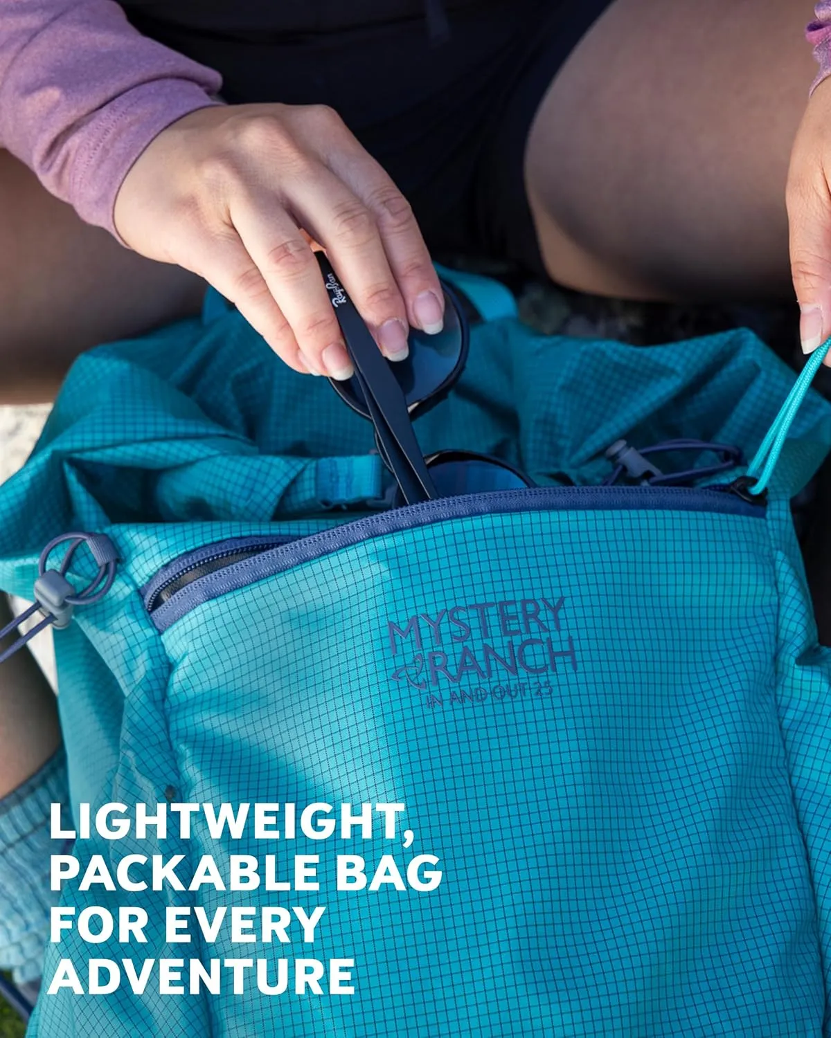 Mystery Ranch In and Out Packable Backpack - Lightweight Foldable Pack, Rhubarb, 18L