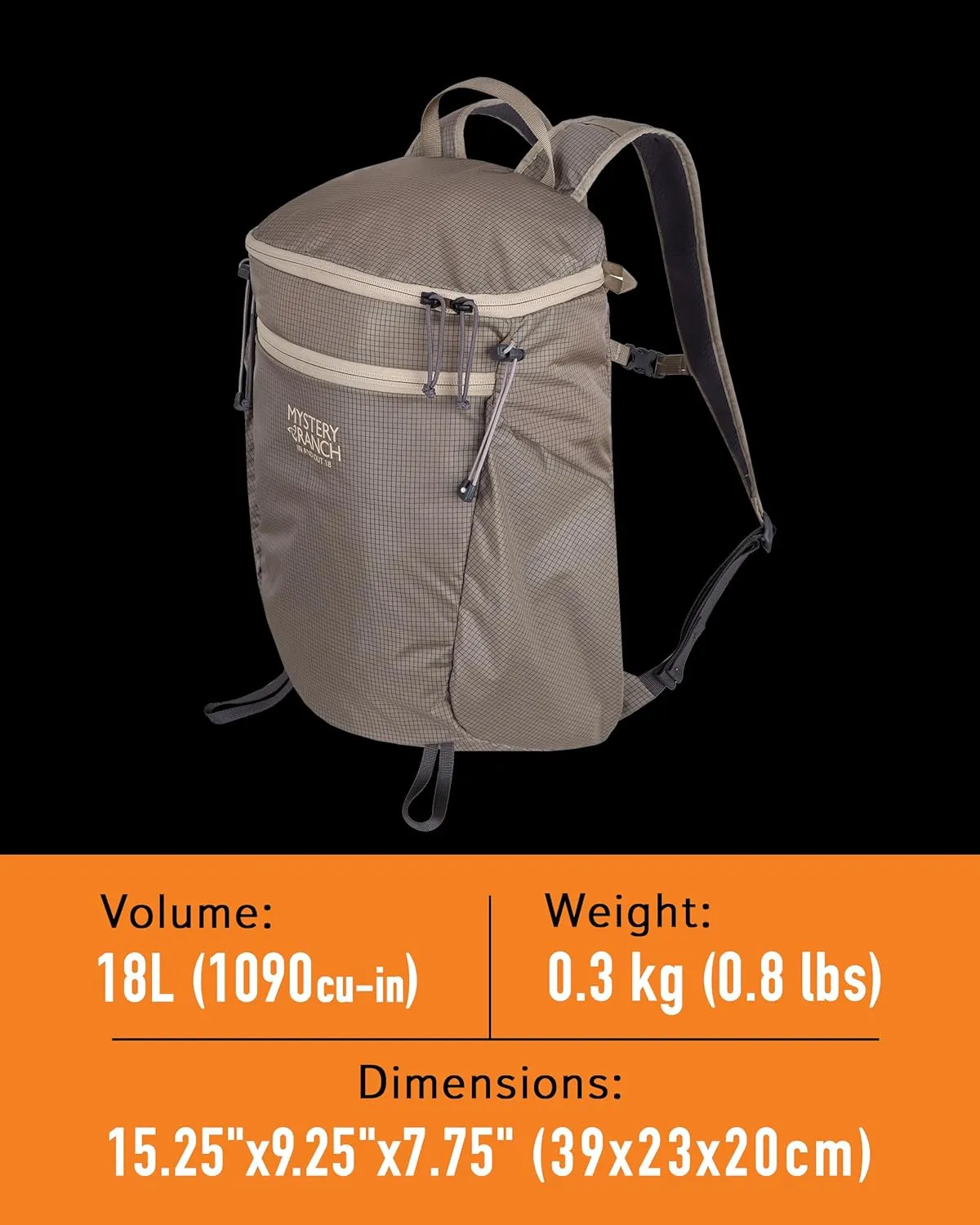 Mystery Ranch In and Out Packable Backpack - Lightweight Foldable Pack, Rhubarb, 18L