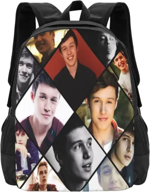 Nick Actors Robinson Backpack Laptop Computer Bag Double Shoulder Bags Casual Daypack for Travel Work Business Outdoor 15.6 Inch