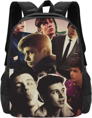 Nick Actors Robinson Backpack Laptop Computer Bag Double Shoulder Bags Casual Daypack for Travel Work Business Outdoor 15.6 Inch