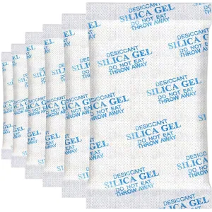 Nuanchu 30 Pcs Silica Gel Packs Food Grade Moisture Absorbers Silica Gel Desiccant Packets with Color Indicating, Rechargeable Silicone Packets for Moisture Storage Control(100 Gram)