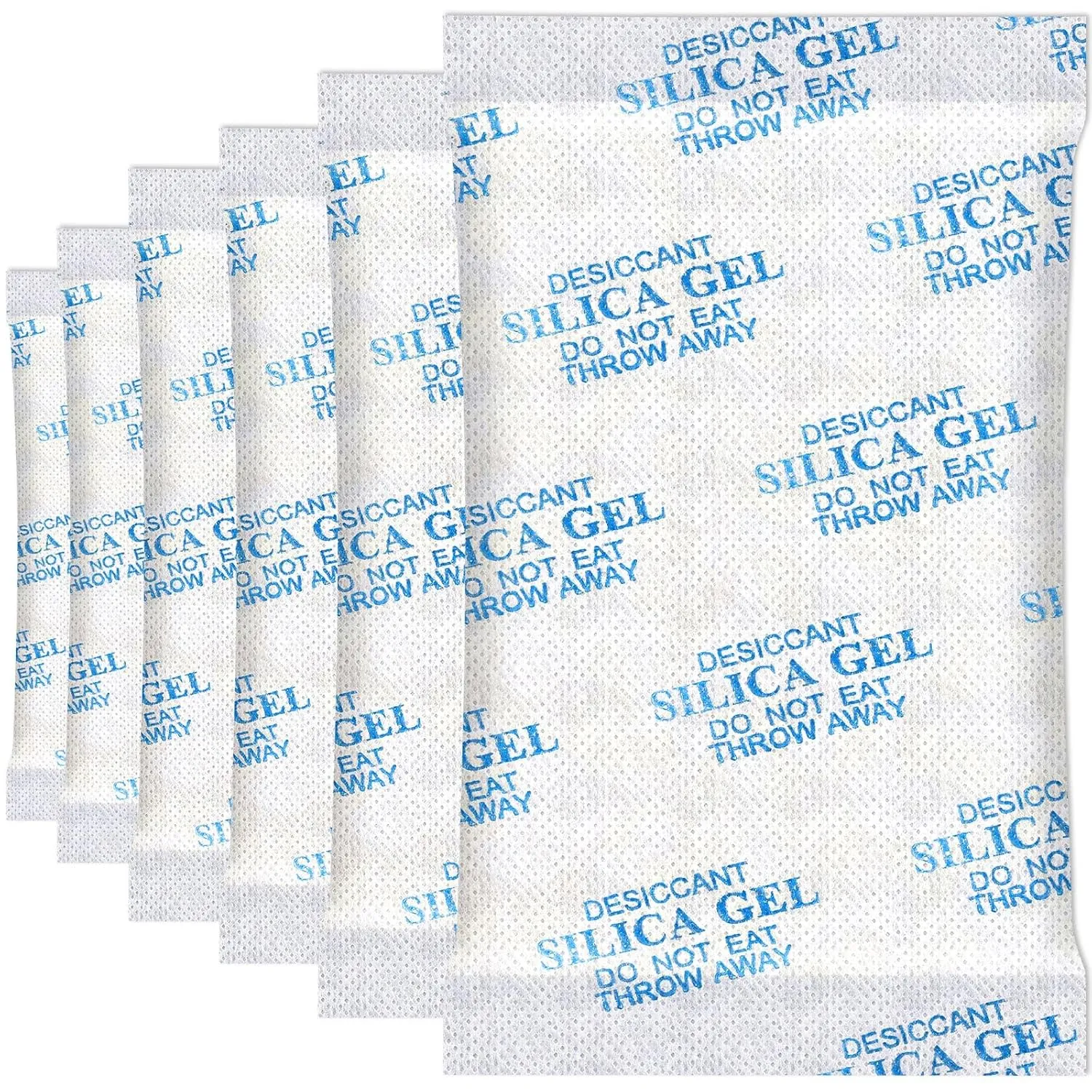 Nuanchu 30 Pcs Silica Gel Packs Food Grade Moisture Absorbers Silica Gel Desiccant Packets with Color Indicating, Rechargeable Silicone Packets for Moisture Storage Control(100 Gram)