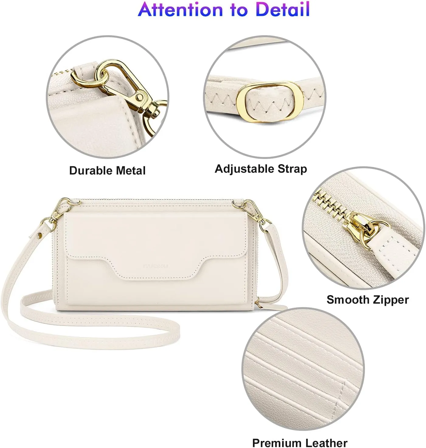 nuoku Crossbody Bags, Wristlet Wallets, Small Clutch Purses - Cell Phone & RFID Wallet for Women