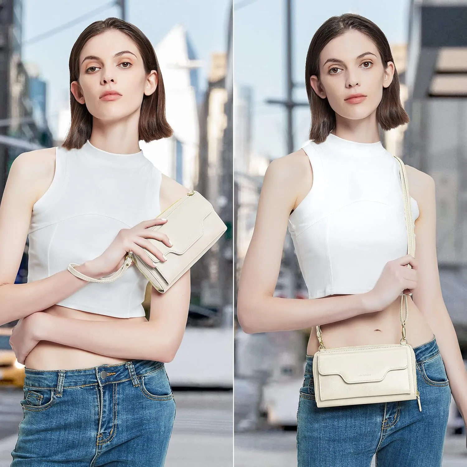 nuoku Crossbody Bags, Wristlet Wallets, Small Clutch Purses - Cell Phone & RFID Wallet for Women