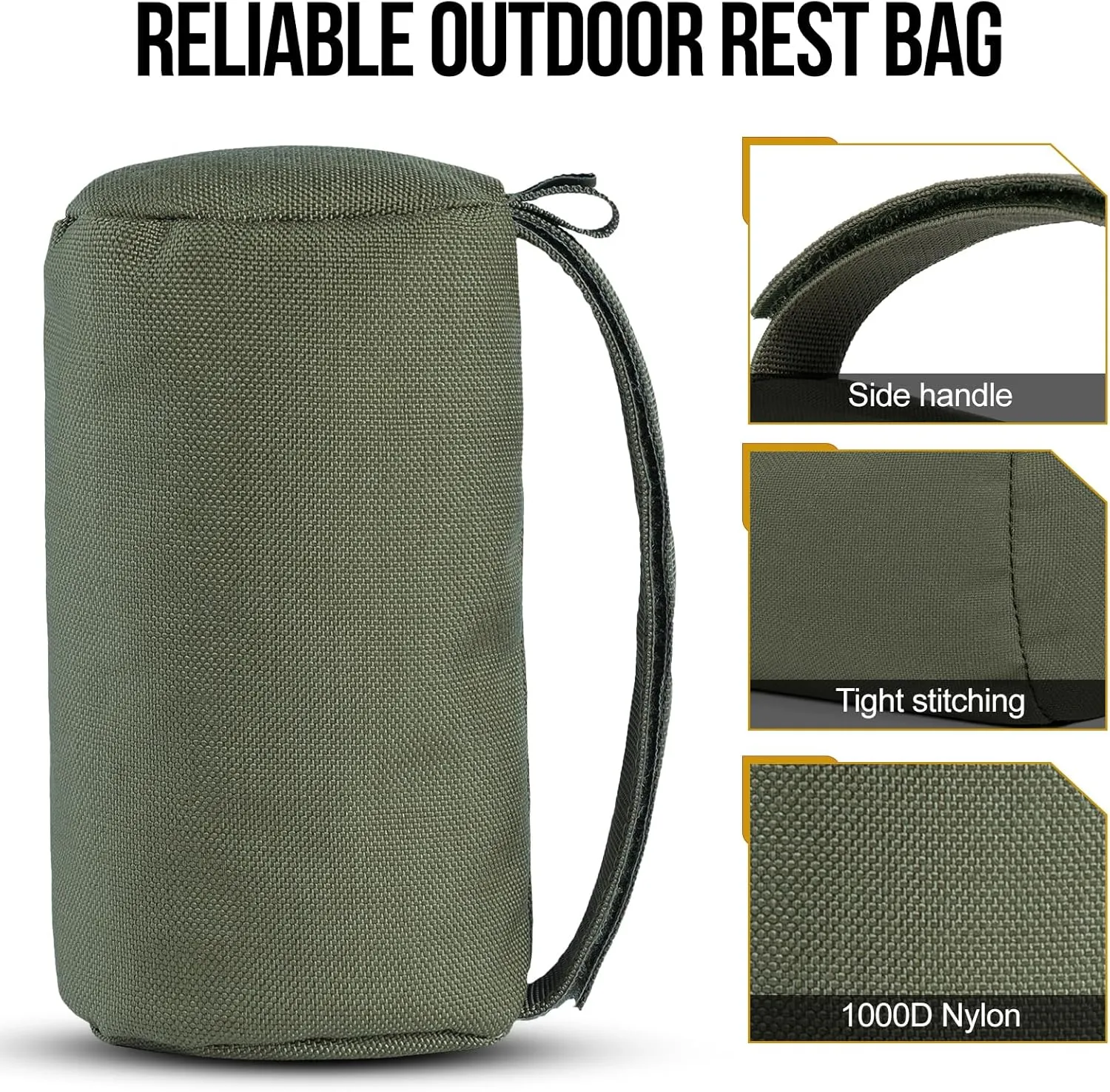 OneTigris Shooting Rest Bag, Pre-Filled Shooting Bench Rest Bags Front & Rear Gun Support Bags Stand Holder Sand Bags for Outdoor Shooting, Range, Shooting, and Hunting