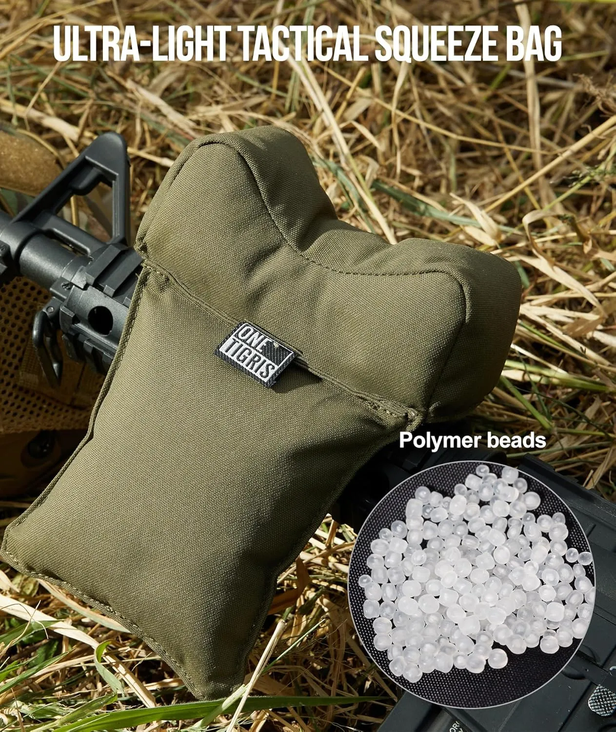 OneTigris Shooting Rest Bag, Pre-Filled Shooting Sand Bags Front & Rear Gun Range Bag Bench Window Rest Support Holder for Shooting, Hunting, Photography