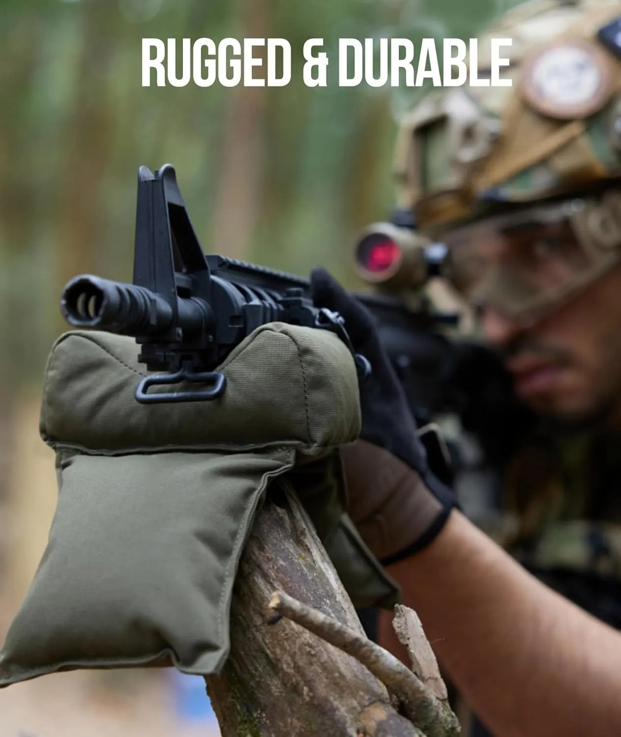 OneTigris Shooting Rest Bag, Pre-Filled Shooting Sand Bags Front & Rear Gun Range Bag Bench Window Rest Support Holder for Shooting, Hunting, Photography