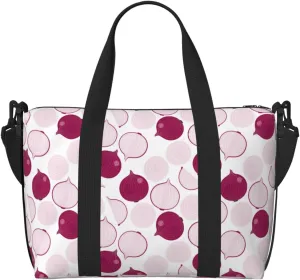 Onion Purple Travel Duffle Bag For Women Men Weekender Overnight Bag Gym Bag For Women, Carry On Airport Bag, Travel Tote Bag With Strap For Gym Travel Business Trips