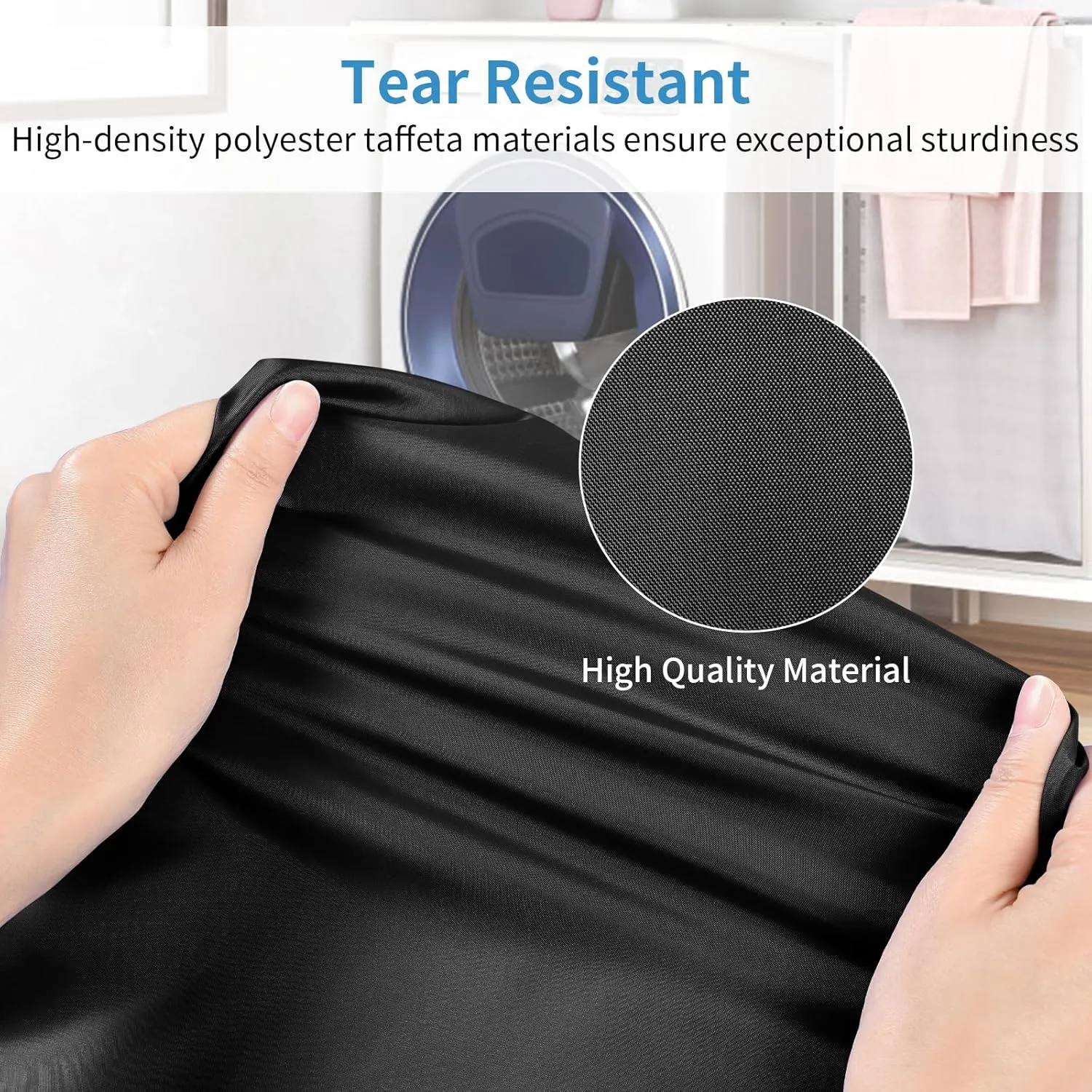 OTraki 2 Pack Large Laundry Bag 28 x 40 inch Heavy Duty Dirty Laundry Bags Dirty Clothes Bag Organizer Drawstring Laundry Hamper Bag Travel Laundry Bag for Camp, Home, College, Dorm Black