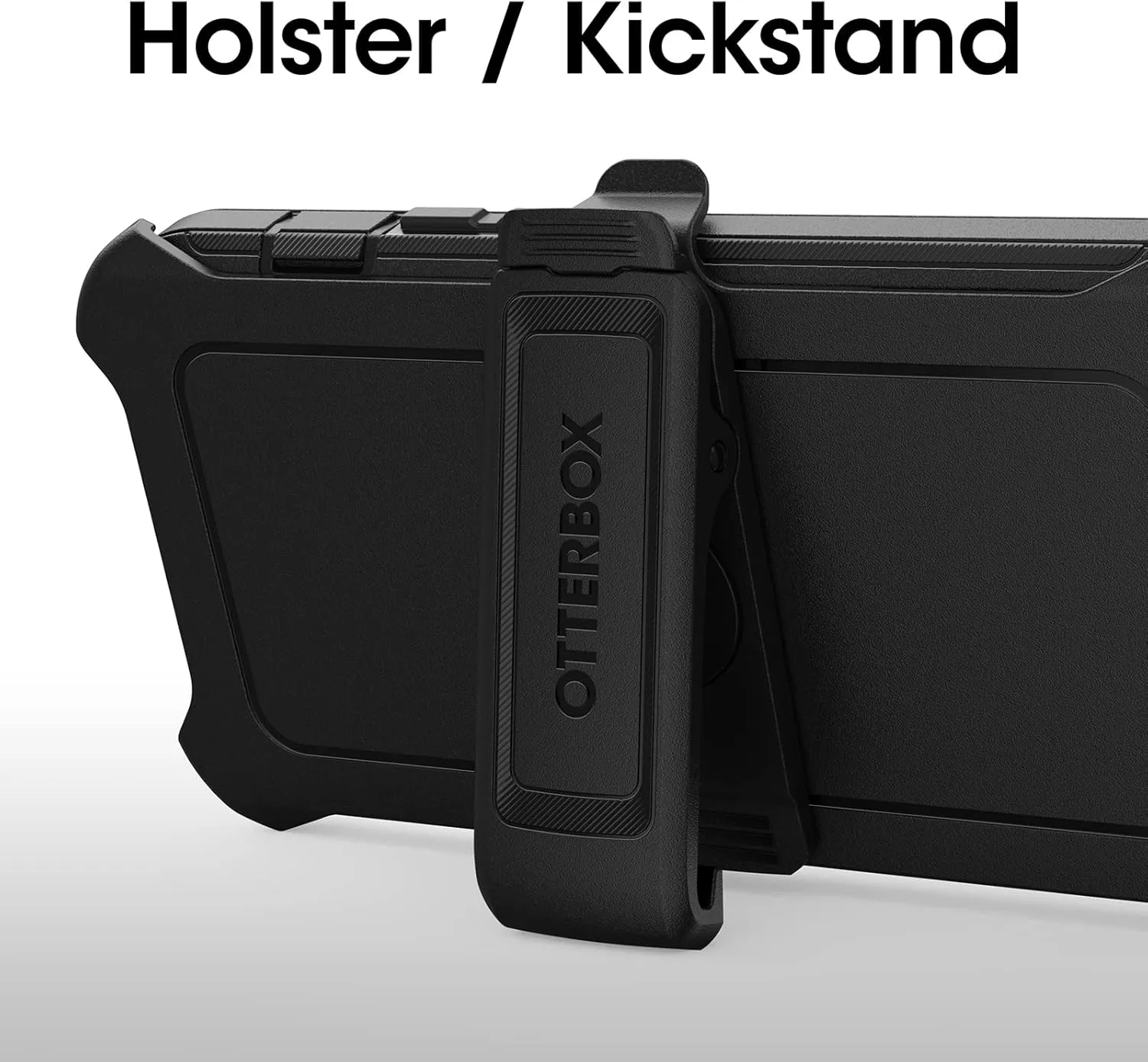OtterBox iPhone 14 Plus Defender Series Case - Black, Rugged & Durable, with Port Protection, Includes Holster Clip Kickstand